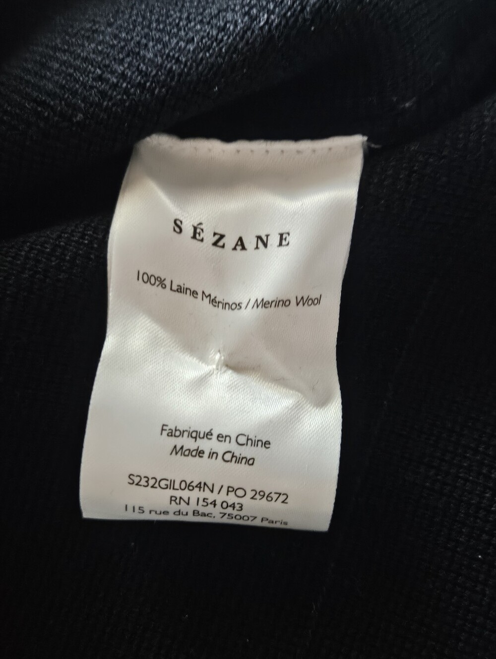 Sezane Betty Cardigan Black - small - Picture 6 of 7